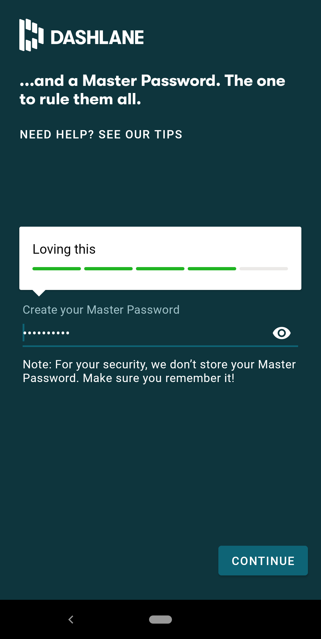 dashlane password manager android